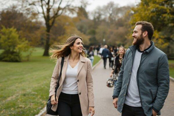 Walking in birmingham park